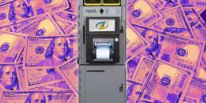 smart safe with cash background