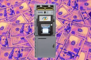 smart safe with cash background