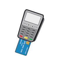 NationalLink Merchant Services Credit Card Machine with EMV card icon