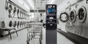 ATM machine at a laundromat