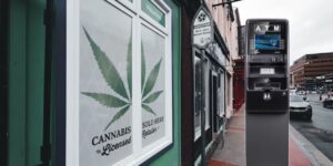 ATM in front of cannabis dispensary