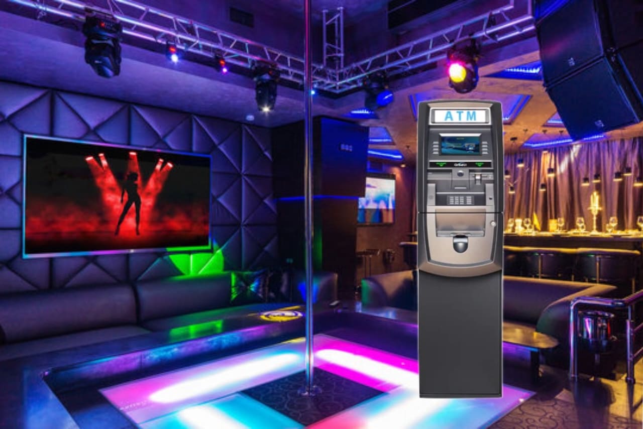 ATM machine at a strip club